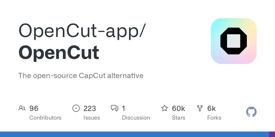 OpenCut-app/OpenCut GitHub 项目预览