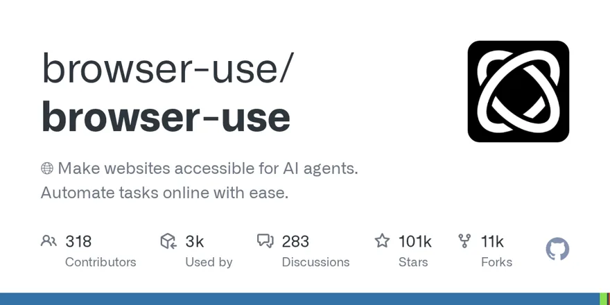 browser-use/browser-use GitHub 项目预览