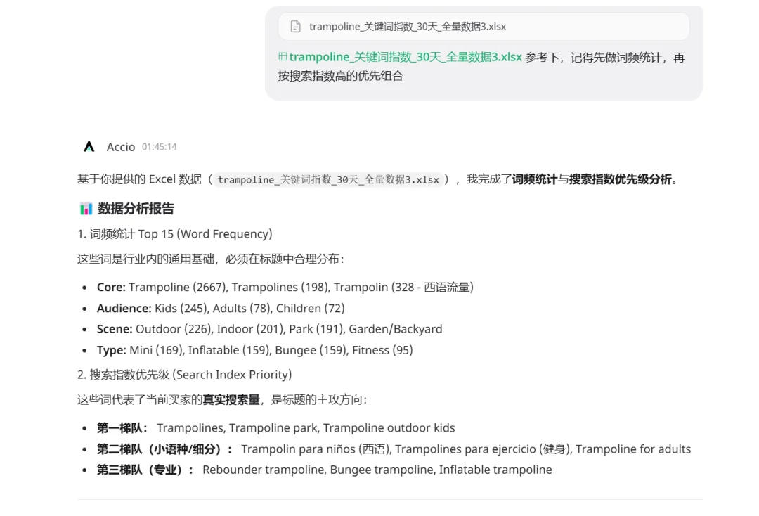 导入关键词表格